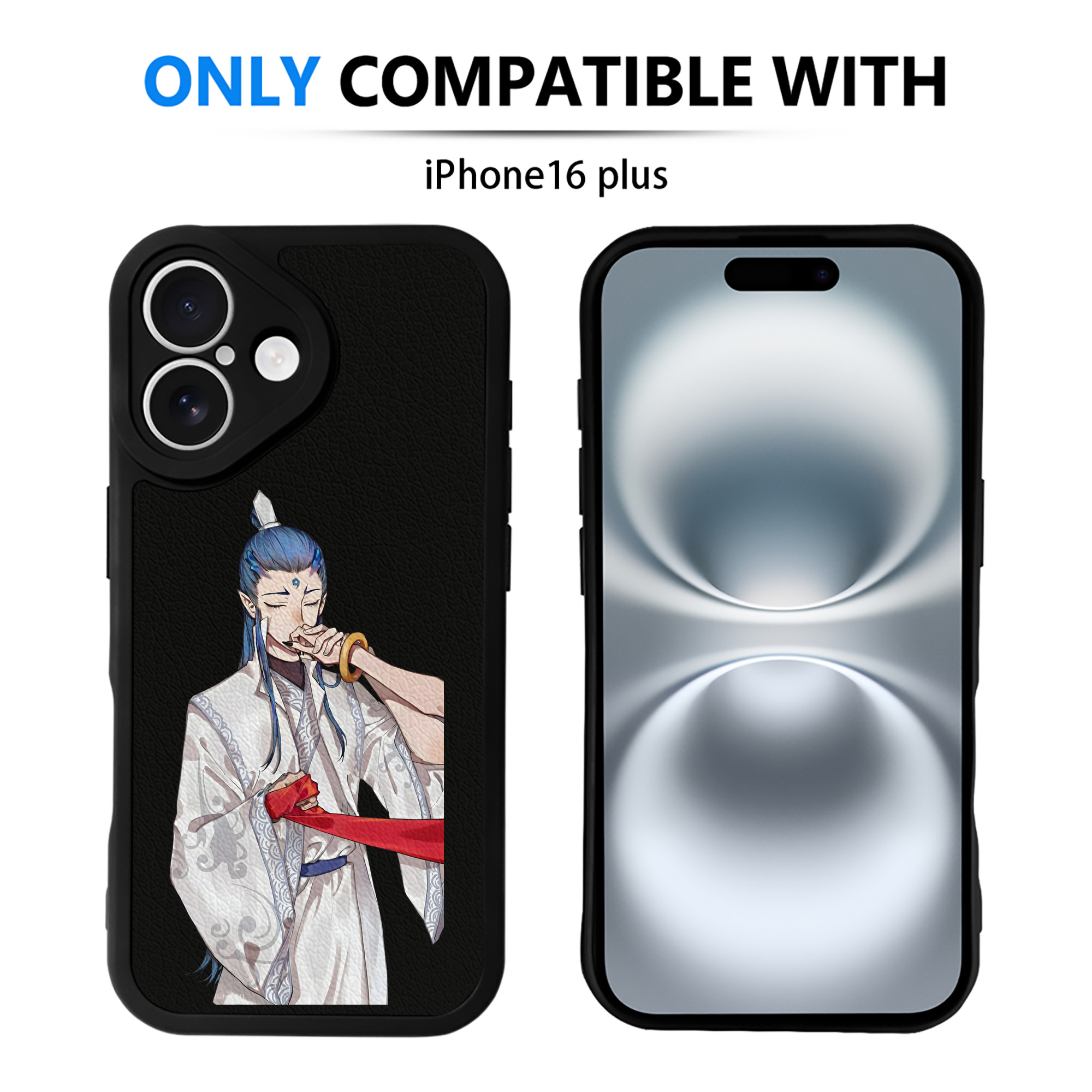 （画像用） Ne Zha 2 ナタ 魔童の大暴れ 【iPhone 16シリーズ対応】シリコンスマホケース（レザー調） 材質：シリコン